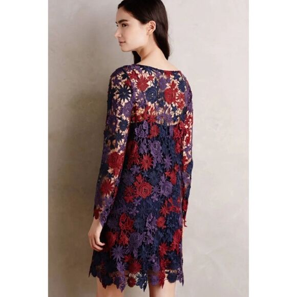 Anthropologie Moulinette Soeurs Harvest Blooms Crocheted floral Unlined dress - Picture 3 of 9